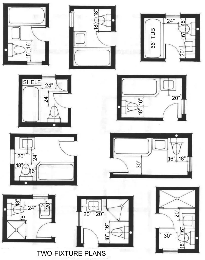 ARRANGEMENT OF TOILETS ONE