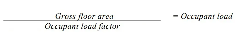 FORMULA OF OCCUPANT LOAD CALCULATION