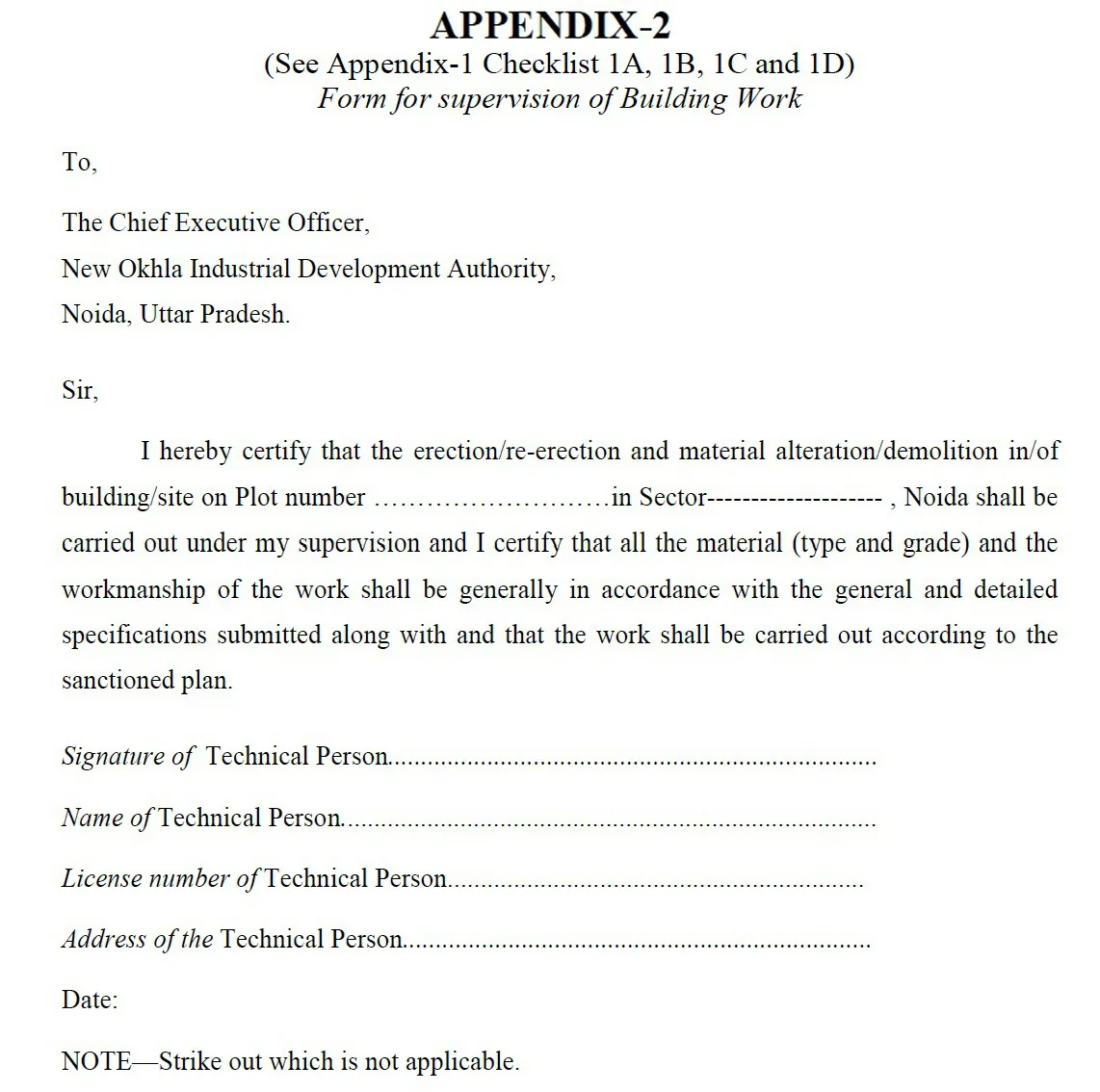 APPENDIX TWO