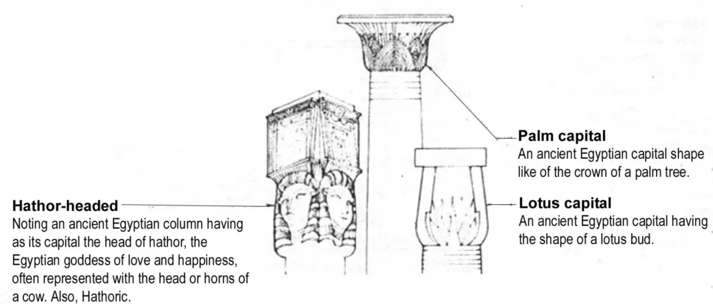 COMMON CAPITALS IN EGYPTIAN ARCHITECTURE