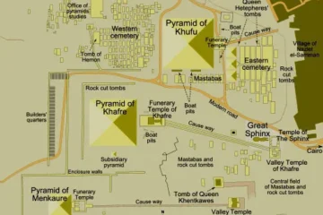 MAP OF GIZA PYRAMID COMPLEX
