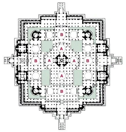 PLAN OF TEMPLE RANAKPUR CHATURMUKHA JAIN TEMPLE