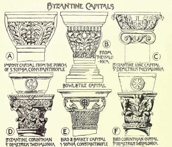 COLUMNS OF BYZANTINE ARCHITECTURE