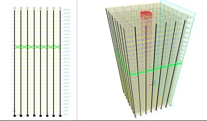 CORE AND OUTRIGGER SYSTEM THREE