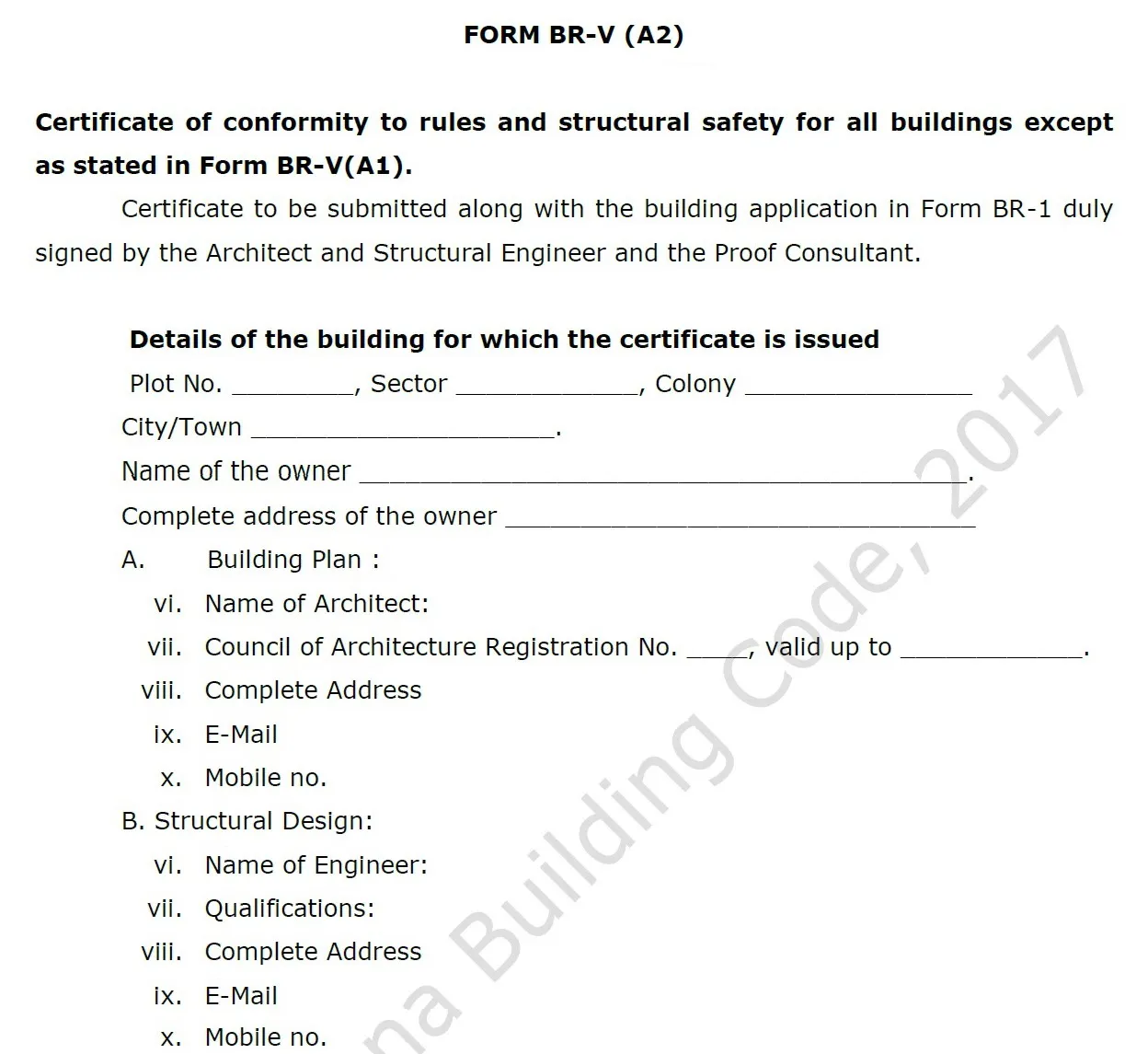 FORM BR FIVE-A2