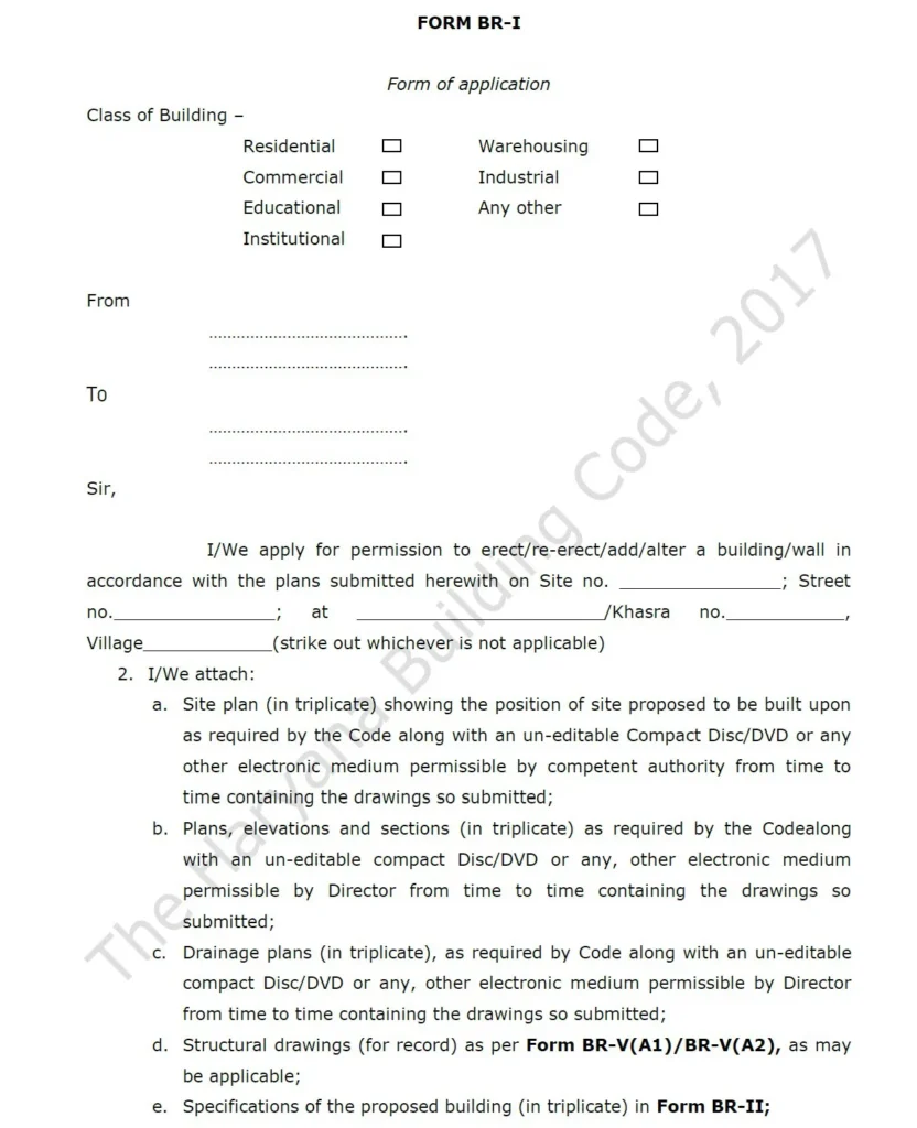 FORM BR ONE