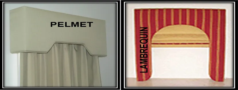 LAMBREQUINS DIFFERENT FROM PELMETS