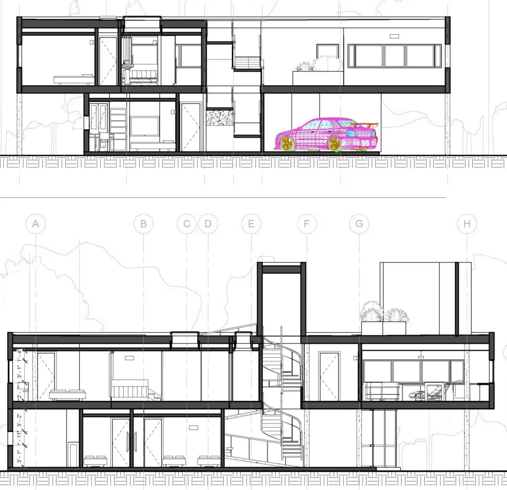 SECTION OF VILLA SAVOYE