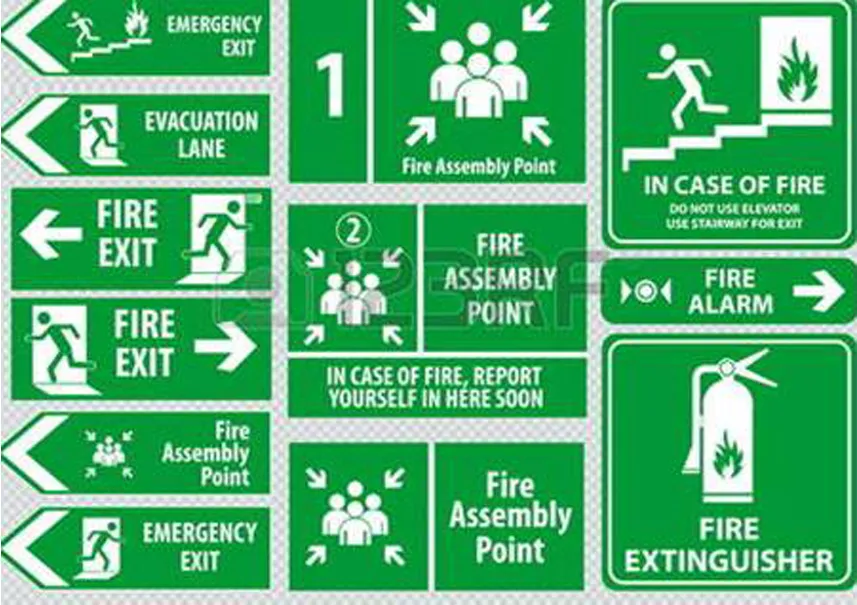 SIGNS AT LIFT LANDINGS