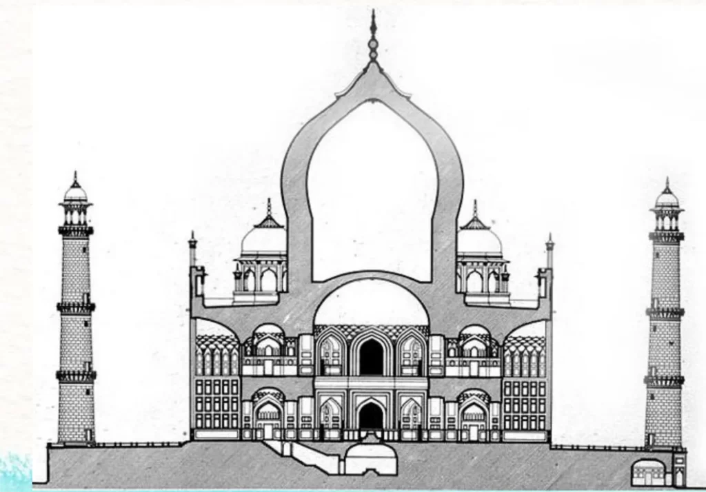 Section of taj mahal