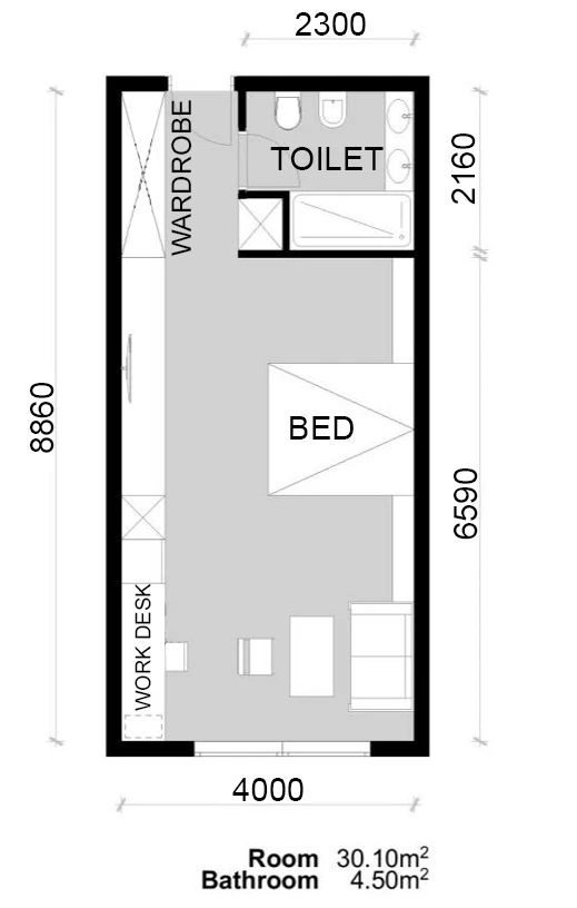GUEST ROOM LAYOUT FIVE