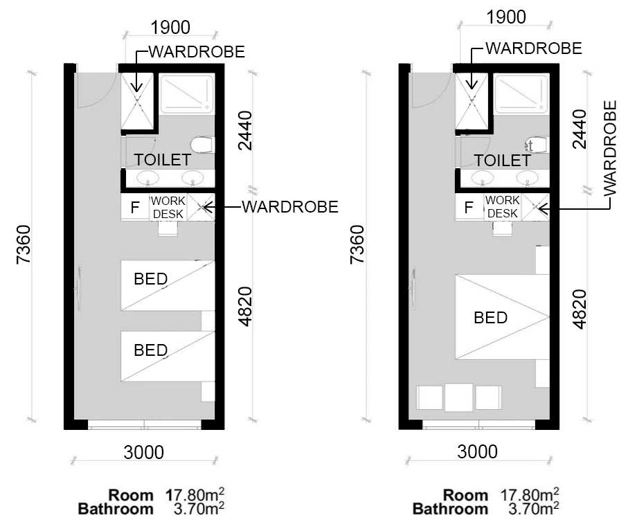 GUEST ROOM LAYOUT ONE