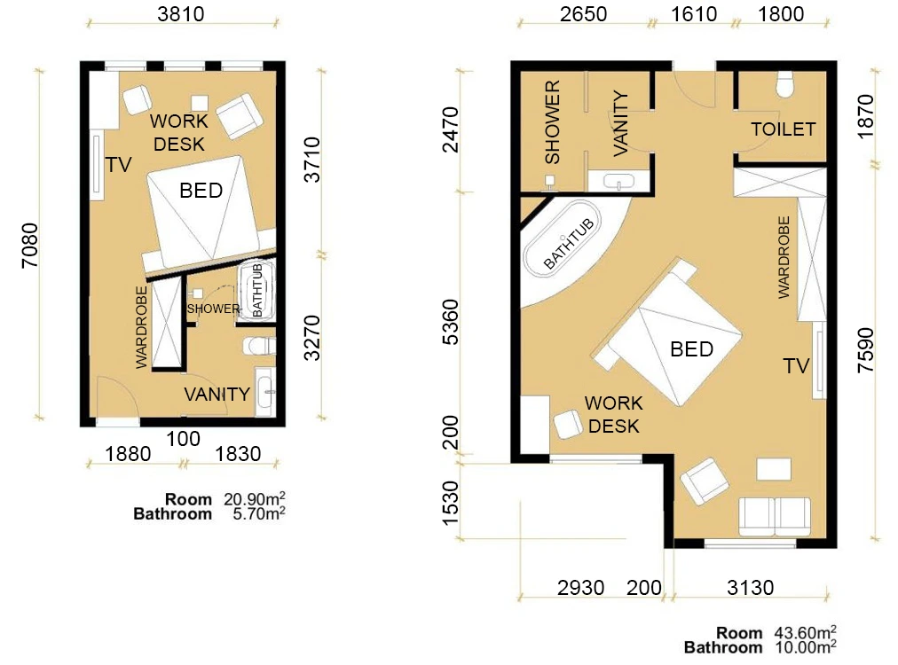 GUEST ROOM LAYOUT SIX