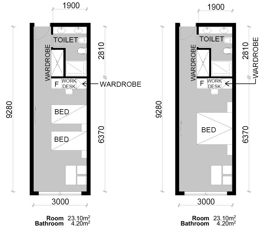GUEST ROOM LAYOUT TWO
