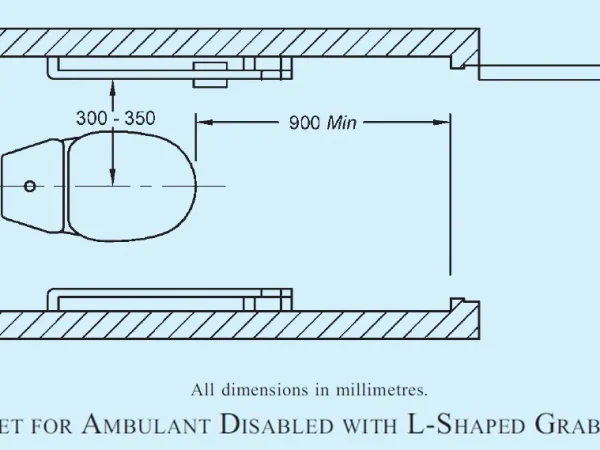 WC COMPARTMENTS FOR AMBULANT DISABLED PEOPLE